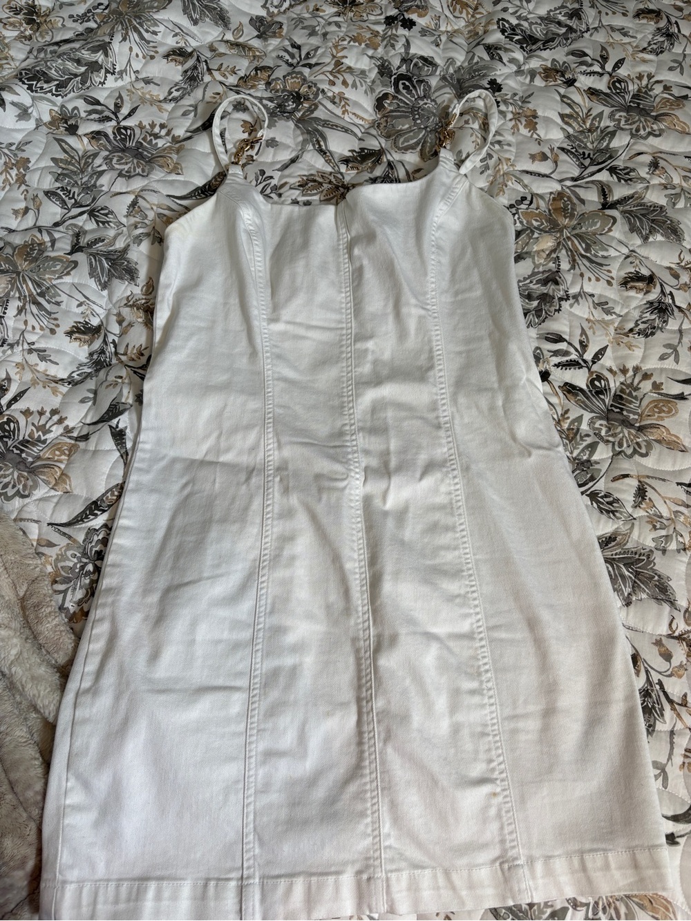 NWOT Guess White Spaghetti-Strap Mini Dress